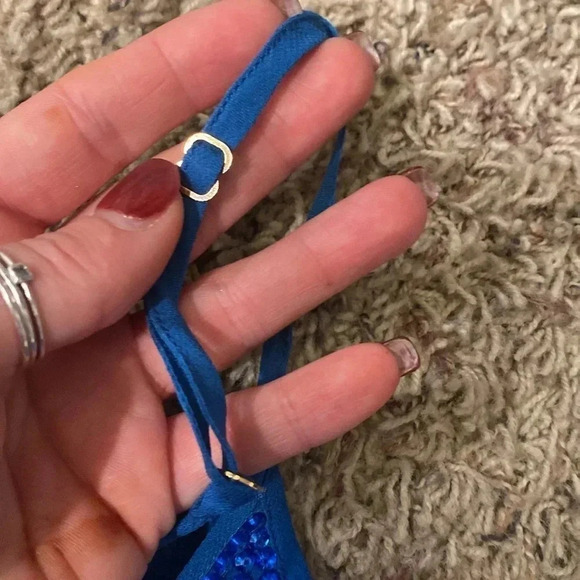 MLV blue beaded top - Picture 3 of 6